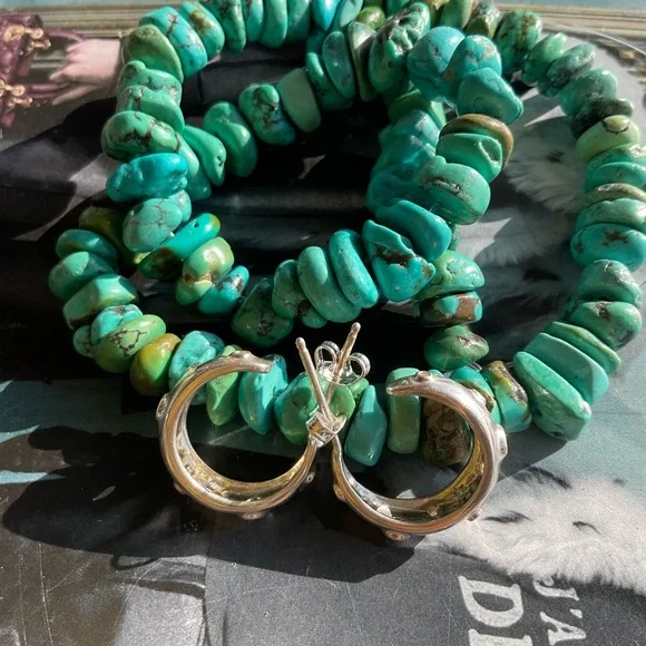 Sterling Silver Hoop Earrings - Picture 5 of 8